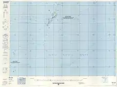 Map including most of the islands of Palau (DMA, 1991)