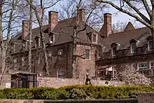 view of Tyler mansion from the gardens