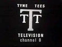 Three letter Ts on a black background. Beneath are the captions 'Tyne Tees Television' and 'Channel 8'