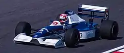 Kazuki Nakajima driving his father's 1990 Tyrrell 019.