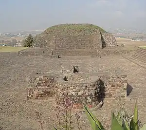 Tzompantli found at Monument Four of Calixtlahuaca