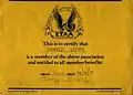 European Tattoo Artist Association, issued from Terry Wrigley 1977