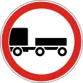 No vehicles with trailers