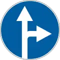 Proceed straight or turn right (1991–2021)