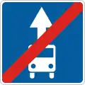 Lane for buses ends (2002–2021)