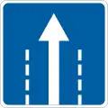 Mandatory direction of a lane