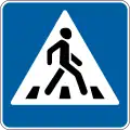 Pedestrian crossing (placed on left side of road)