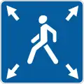 Diagonal pedestrian crossing