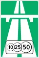 Motorway begins (toll/payment required)