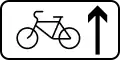 Direction of movement of cyclists