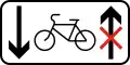 Direction of movement of cyclists