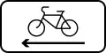 Direction of movement of cyclists