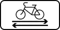 Direction of movement of cyclists