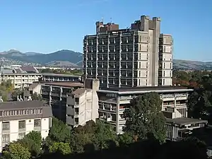 Puaka-James Hight, home to the University of Canterbury Central Library and centrepiece of the University's Ilam campus.