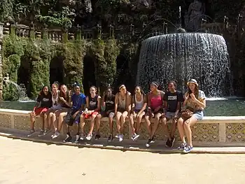 The UConn team at Villa d'Este in Italy