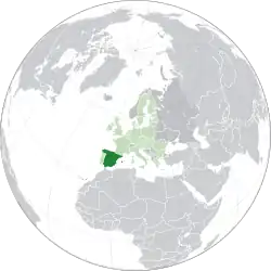 Location of Spain