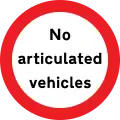 Articulated vehicles prohibited