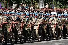 In 2008, a multinational United Nations battalion opened the parade