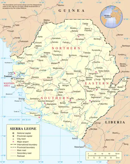 Image 4A map of Sierra Leone (from Sierra Leone)