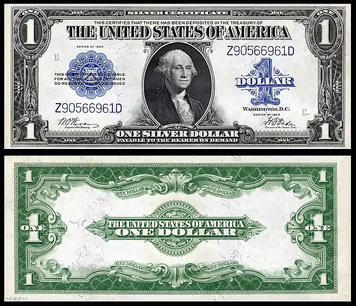 $1 Silver Certificate, Series 1923, Fr.239, depicting George Washington