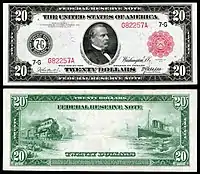 1914 $20 Federal Reserve Note