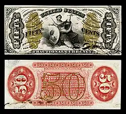 fifty-cent third-issue fractional note