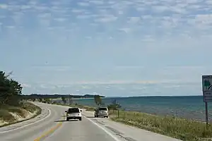 Image 6U.S. Highway 2 (U.S. 2) runs along Lake Michigan from Naubinway to its eastern terminus at St. Ignace. (from Michigan)