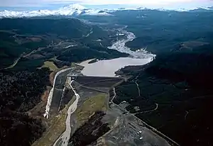 The Sediment Retention Structure on the North Fork.