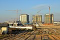 Construction of three family housing towers on Camp Humphreys.