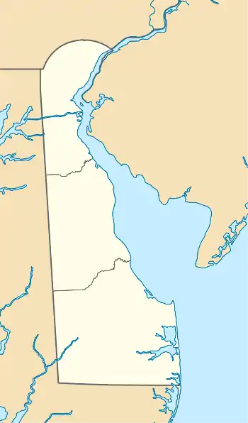 Location of Haven Lake in Delaware, USA.