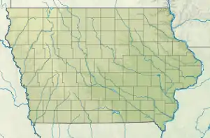 Location of Big Spirit Lake in Iowa, USA.