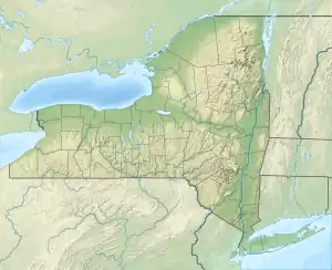 Location of Lamoka Lake in New York, USA.