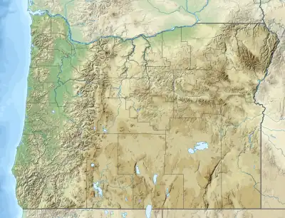 Location of Dorena Reservoir in Oregon, USA.