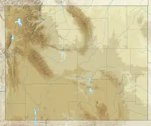 Map showing the location of Yellowstone National Park