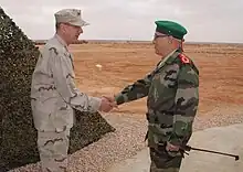 General Abdelaziz Bennani with Camouflage Central-Europe Camo Battle Uniform