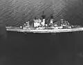 Elevated port side view of Columbus