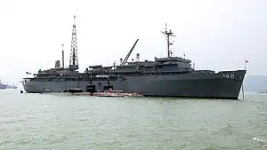 A ship on the water