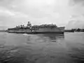 USS Saipan being reactivated for service in 1963.