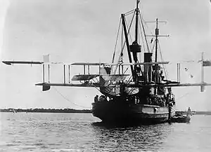 The ship in 1922 with aircraft