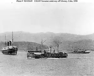 USS Suwanee off Siboney, Cuba, 1898