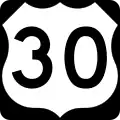 U.S. Highway 30 marker