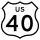 U.S. Route 40 Alternate marker