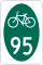 State Bicycle Route 95 marker