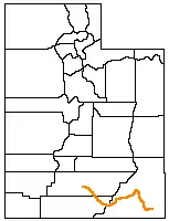 Route of the San Juan Expedition through Utah