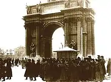 Image 18Soldiers blocking Narva Gate on Bloody Sunday (from Russian Revolution)