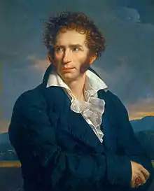 The Italian poet Ugo Foscolo, who died in exile here, by F.-X.-P. Fabre, 1813