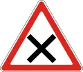 Crossroad with priority (give way to vehicles coming to the right)