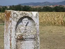 A tombstone in Ulpiana.