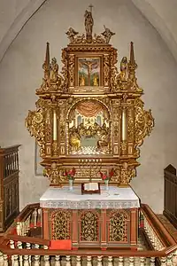 1644 altarpiece in Undløse Church.