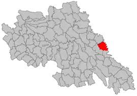 Location in Iași County